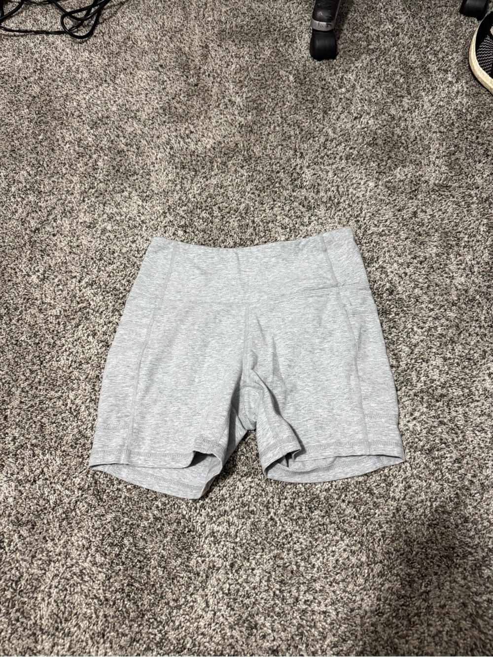 Light Gray Women's High-Rise Bike Shorts